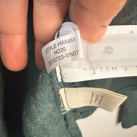 Madewell Flannel Flap-Pocket Oversized Ex-Boyfriend Shirt size XS  Smokey Spruce - Picture 8 of 11